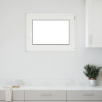 Požeminio lango RISOR Antracitas 90 x 60 cm PVC ir stiklas
