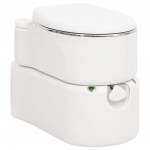 Integruotas stovyklavimo tualetas, baltas, 24+17l, HDPE/plienas