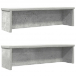 Virtuvės lentynos, sukraunamos, 2 vnt., betono, 60x15x16cm