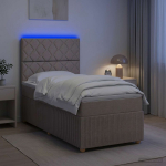 LED lovos čiužinys su LED ap&scaron;vietimu Taupe 90 x 190 cm Audinys