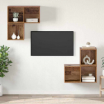 TV spintelių komplektas 4 pcs Senovinis medis Apdirbta mediena