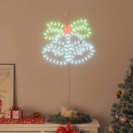 Kalėdų varpelis su 144 LED Įvairiaspalvis 57 x 47,5 cm PVC