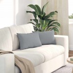 Sofa Pagalvės 2 pcs &Scaron;viesiai pilka 50 x 30 cm audinys