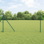 Tvora su stulpais Žalia 1,4 x 10 m Plienas ir PVC