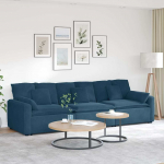 Modulinė sofa su pagalvėlėmis, mėlyna