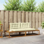 Lauko sofos komplektas 2 Vienetas Natūralus ir grietinėlė