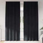 Užtemdymo užuolaidos 2 pcs Juoda 140 x 245 cm Aksomas