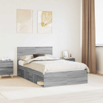 Lovos rėmas Pilkas Sonoma 120 x 190 cm Kietos pu&scaron;ies mediena