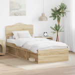 Lovos rėmas Sonoma ąžuolas 75 x 190 cm Kietos pu&scaron;ies mediena