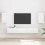 TV spintelių komplektas 5 pcs Auk&scaron;tai blizganti balta