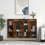 Prie sienos montuojamos spintelės, 2vnt., dūminės, mediena