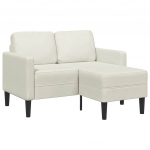 2-vietė sofa su Chaise L formos kremu 125 cm aksomas