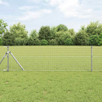 Tvora su stulpais Pilka 0,4 x 25 m Plienas ir PVC