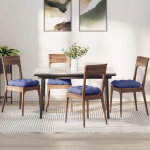 Sėdynių pagalvėlės 4 pcs Džinsinės mėlynos 45 x 45 x 12 cm