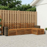 Lauko sofos komplektas 5 pcs Natūrali