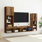 Televizoriaus spintelė 4 pcs Sena mediena Apdirbta mediena