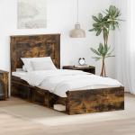 Lovos rėmas Rūkyta ąžuolas 75 x 190 cm Kietos pu&scaron;ies mediena