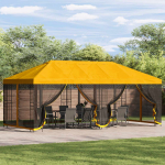 Paviljonas su &scaron;oninėmis sienelėmis 6 x 3 m Geltona