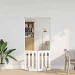 Sulankstomas &scaron;unų tvora 2 pcs Baltas 100,5 x 38 x 70 cm