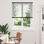 Venecijos žaliuzės Reguliuojamas Juoda 150 x 80 cm PVC