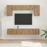 TV spintelių komplektas 4 pcs Senas medis Apdirbta mediena