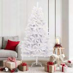 Dirbtinė Kalėdų eglutė su 300 LED Balta 180 cm PVC ir metalas