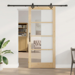 Slankios durys ORKDAL Natūrali ir juoda 93 x 211 cm
