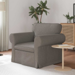 Sofa Taupe 215 x 82 x 80 cm audinys