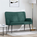 Dvita&scaron;kė sofa Tamsiai žalia 115 x 61 x 87 cm audinys