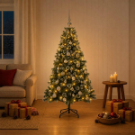 Dirbtinė Kalėdų eglutė su burbulais 120 cm 150 LED &Scaron;ilta balta