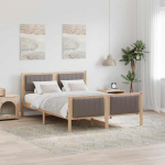 Lovos rėmas Ruda ir taupe 140 x 200 cm Pu&scaron;ies masyvas