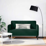 Dvivietė sofa, tamsiai žalia, 109 cm, aksomas