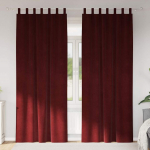 Užtemdymo užuolaidos 2 pcs Vyno raudona 140 x 260 cm Aksomas
