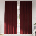 Užtemdymo užuolaidos 2 pcs Vyno raudona 140 x 260 cm Aksomas
