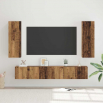 TV spintelių komplektas 5 pcs Senovinis medis Apdirbta mediena