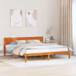 Lovos rėmas Ruda 200 x 200 cm Pu&scaron;ies medienos masyvas