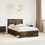 Lovos rėmas Rūkyta ąžuolas 135 x 190 cm Kietos pu&scaron;ies mediena