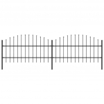 Sodo tvora su ie&scaron;meliais, plienas, 359x100cm, juoda