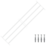 Langų saugos grotelės su 3 skersinėmis 3 pcs 93-174 cm