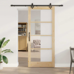 Slankios durys ORKDAL Natūrali ir juoda 93 x 211 cm