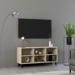 TV spintelė su metalinėmis kojelėmis, ąžuolo, 103,5x30x50cm
