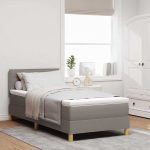 LED Čiužinio Lova su čiužiniu su LED Taupe 100 x 200 cm audinys