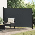 I&scaron;traukiama &scaron;oninė užuolaida Juoda 300 x 170 cm Poliesteris