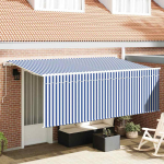 I&scaron;traukiama markizė Dryžuotas Mėlyna 350 x 200 cm audinys
