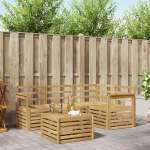Lauko sofos komplektas 5 pcs Balta 59 x 59 x 37 cm
