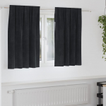 Užtemdymo užuolaidos 2 pcs Juoda 140 x 140 cm Aksomas