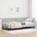 Kampinė lovos konstrukcija &Scaron;viesiai pilka 100 cm x 200 cm