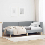 Kampinė lovos konstrukcija &Scaron;viesiai pilka 90 cm x 200 cm
