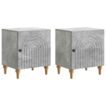 &Scaron;alia lovos spintelė 2 pcs Betono pilka 43 x 34,5 x 50 cm