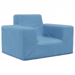 Vaiki&scaron;ka sofa, mėlynos spalvos, mink&scaron;tas pliu&scaron;as